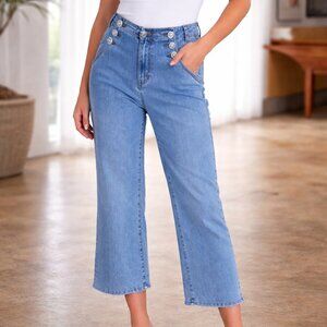 266523 Designer Denim with Rhinestone Buttons by Frank Lyman